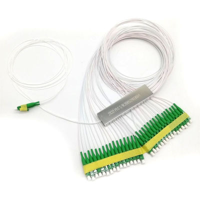 ตัวเชื่อมต่อ Lc / Apc G657a PVC 2 × 32 1 เมตร FTTH Fiber PLC Splitter
