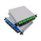 1x8 LGX Box Type Sc / Upc Fiber Optic PLC Splitter