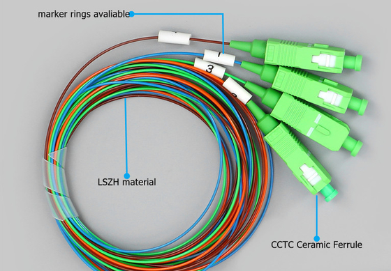 FTTH Fiber Optical PLC Splitter พร้อม 1 * 8 Sc / Apc Steel Tube Type