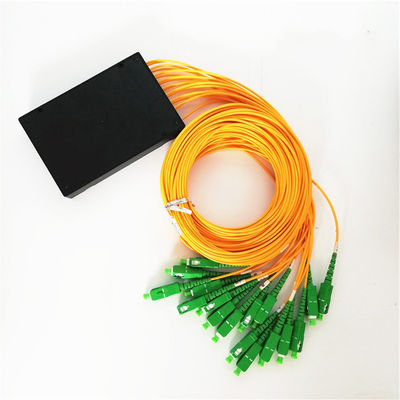 1 * 8 ประเภทกล่อง Abs พร้อมตัวเชื่อมต่อ Sc Apc Fiber Optic Plc Splitter